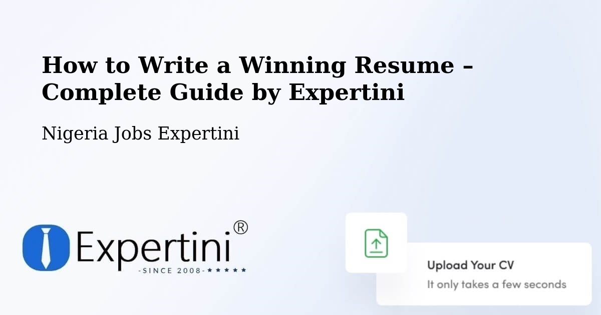 Resume Writing Guide for Job Seekers – Monguno - Monguno, Nigeria Jobs Expertini